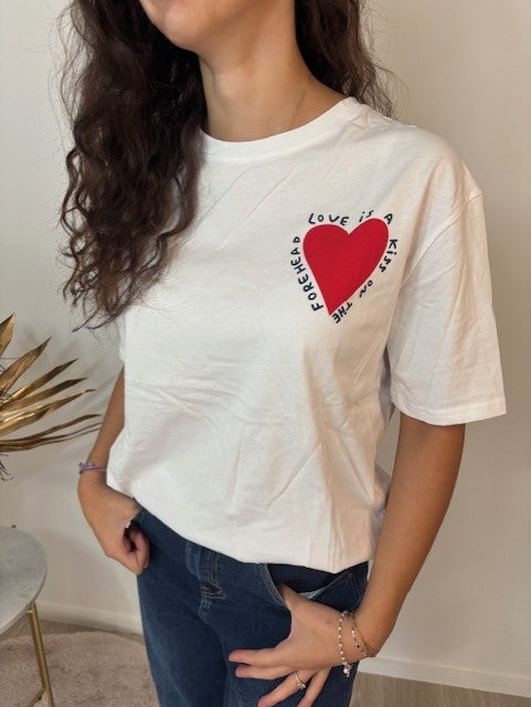 T-shirt manches courtes cœur