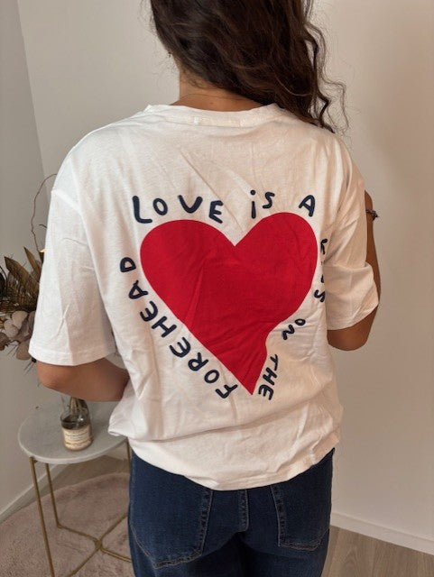 T-shirt manches courtes cœur